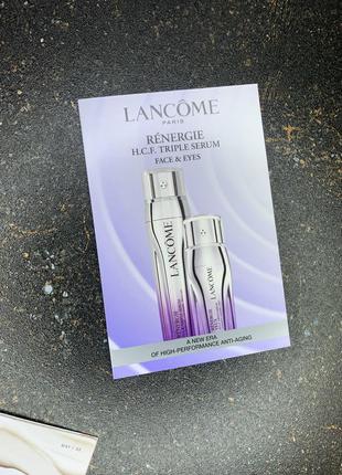 Тестер антивозрастной сыворотки и крема для глаз lancome renergie h.c.f.