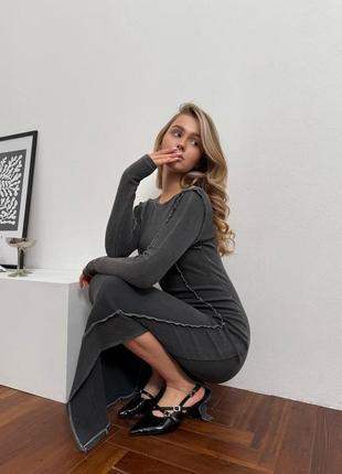 Сукня максі із приємного до тіла трикотажу8 фото