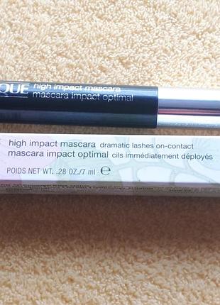 Новая черная объемная удлиняющая разделяющая тушь клиник для драмматического объема ресниц clinic high impact mascara dramatic