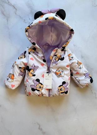 Деми куртка для девочек минные маус