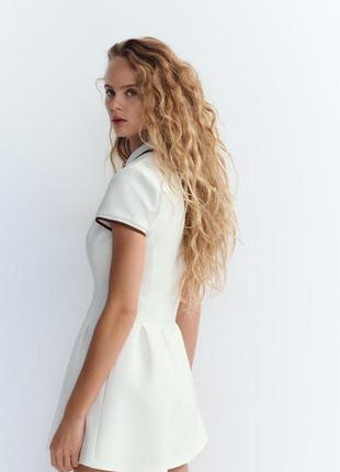 Платье в теннисном стиле zara бестселлер