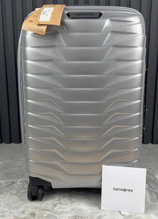 Новый чемодан samsonite proxis silver оригинал полипропилен размер s