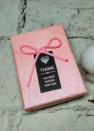 Подарункова коробка для прикрас біжутерії 9х7х2,7 см рожева