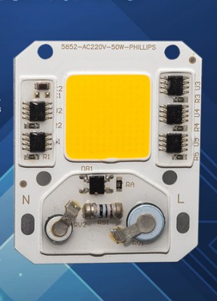 Светодиод на 50вт phillips 220в 220v led 20w прожектор ремонт cob 50w