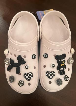 Модные женские кроксы (crocs-white)