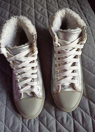 Зимние теплые кеды кроссовки с мехом