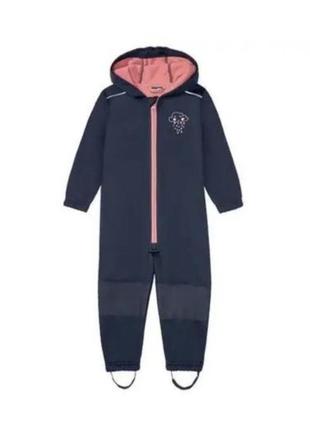 Softshell софтшел  синий с боку тучка 98/104 110/116 ветро водоотталкивающий комбинезон грязепруф дождевик дощовик комбінезон