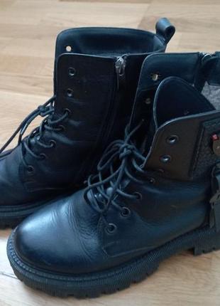 Берцы женские кожаные