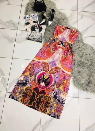 Длинное платье с принтом бандо dorothy perkins