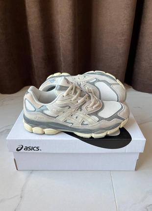 Asics gel-nyc cream oyster grey , asics gel-nyc , чоловічі кросівки , взуття на весну