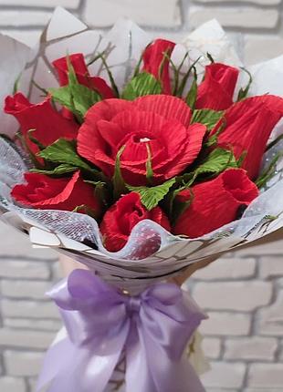 Мини букетик с красной розой