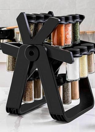 Rotating spice rack, набор из 18 баночек для хранения специй