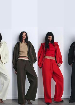 Спортивний костюм zara зіп худі та штани