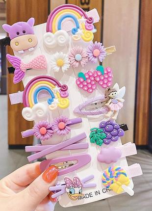 Заколки шпильки набір дитячих заколок 123001