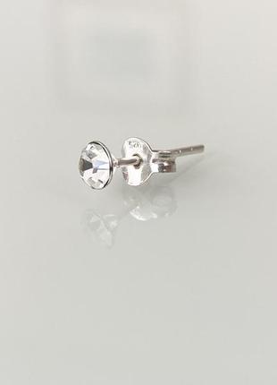 Срібна сережок гвоздик сережок із каменем swarovski одинарна пусет