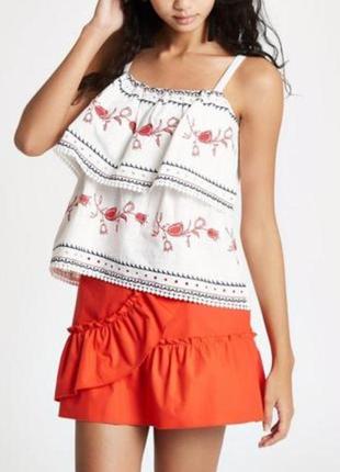 Шикарна літня блуза з вишивкою river island xl-xxl