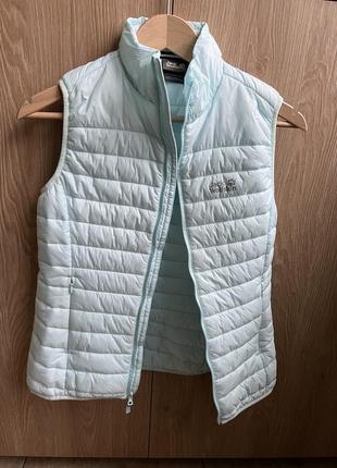 Жилет женский pilvi down jack wolfskin, xs, цвет - голубой