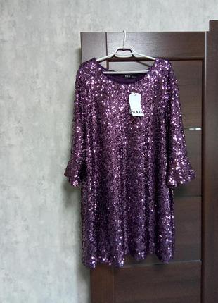 Брендовое новое красивое платье-туника р.26-28 супербатал!