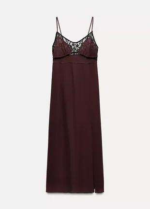 Платье долговечноенди слип от zara, платье марсала миди от зара