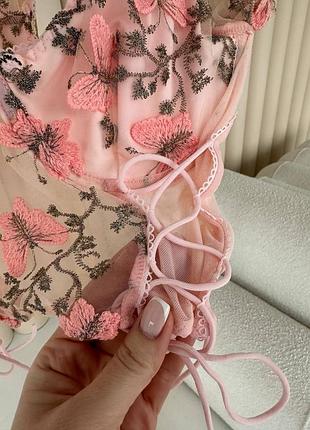 Неймовірно ніжний корсетний комплект жіночої білизни 💖