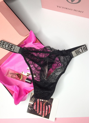 Стринги со стразами виктория сикрет victoria's secret оригинал