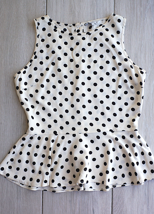 Топ с баской в горох