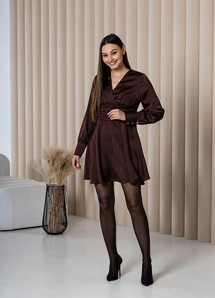 Стильное шелковое платье мини