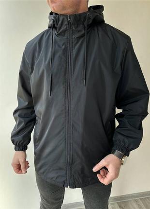 Ветровка мужская, водо и ветронепроницаемая, m,l,xl,xxxl черный, серая, морская волна