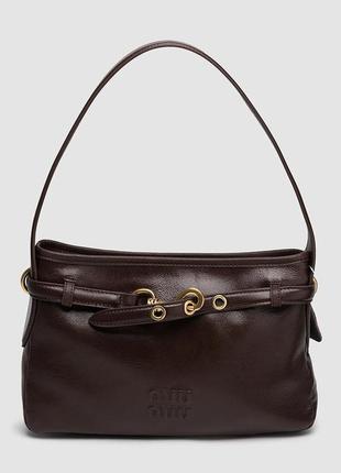 Сумка arcadie leather bag miu cream