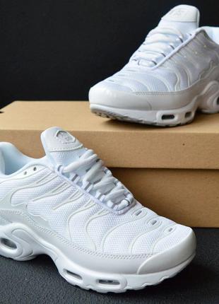 Classica ( nike air max plus tn) white кросівки жіночі кроссовки кросовки