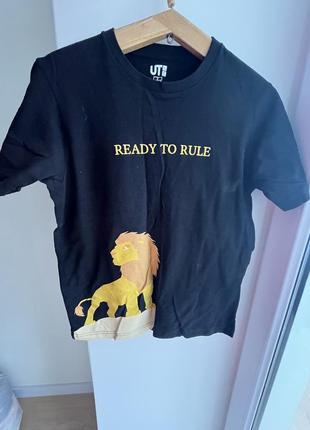 Футболка чорна дісней король лев youstyle lion king 0475 xxl white uniqlo юнікло