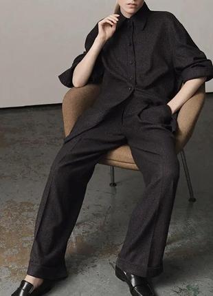 С о s oversize сорочка в гусячу лапку