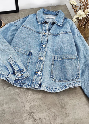 Якісна блакитна джинсовка zara