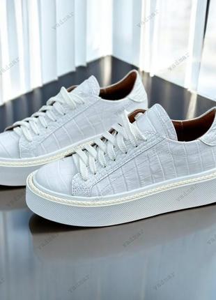 36-41 рр кроссовки, кеды на платформе натуральная кожа/замша бежевый, белый, черный