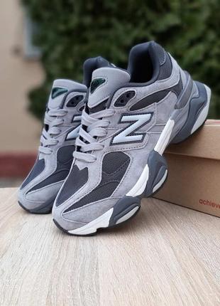 Женские кроссовки new balance 9060 grey 1950 беланс серого цвета