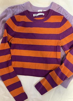 Укороченый модный женский гольф водолазка кофта лонгслив пуловер кроп-топ zara