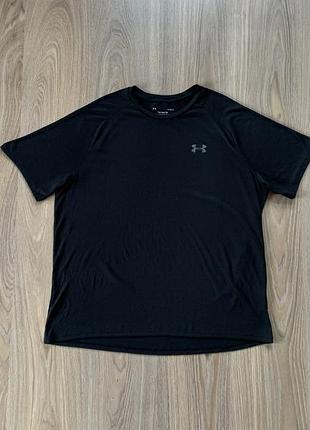 Мужская чёрная спортивная тренировочная футболка under armour