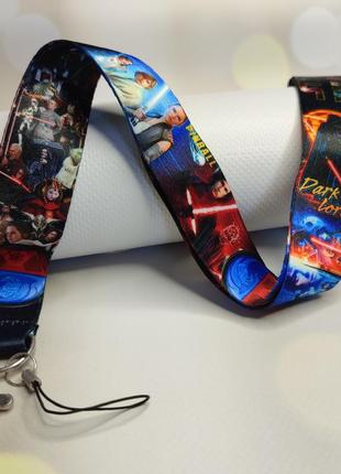 Стрічка тримач для пропуску, бейджа, лан'ярд "star wars, зоряні війни, дарт вейдер, dark lord" (лен0