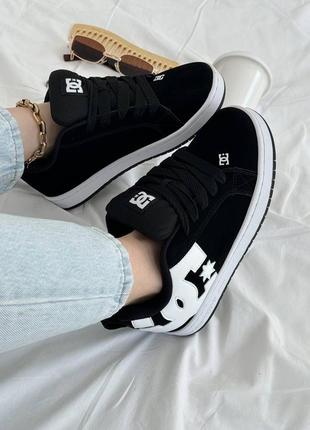 Кроссовки dc shoes x court graffik black white
