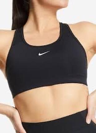 Топ женский nike спортивный оригинал бренд черный с логотипом классный для занятий спортом