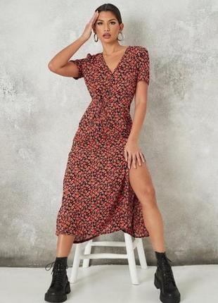 Розпродаж сукня missguided міді на гудзиках