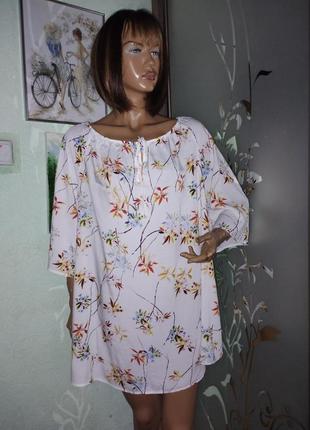 Вискозная блуза туника mia moda
