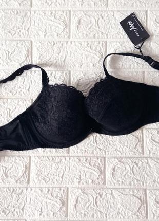 Новый бюстгальтер черный р.36/е 80/f
