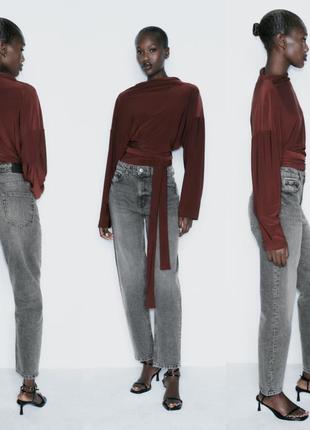Джинси mom fit high rise  slim mom leg comfort zara