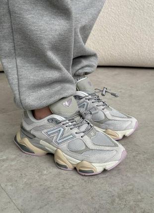 Женские кроссовки new balance 9060 grey lilac
