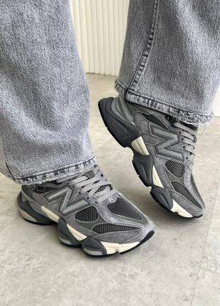 Женские кроссовки new balance 9060 dark grey