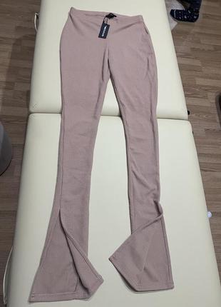 Тонкие лосины в рубчик р. xs