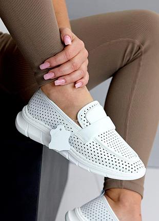 Мокасины белые3 фото