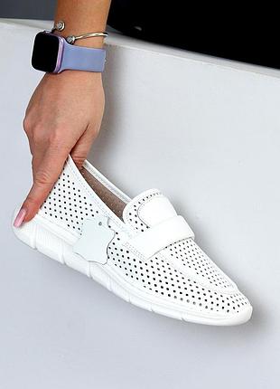 Мокасины белые2 фото