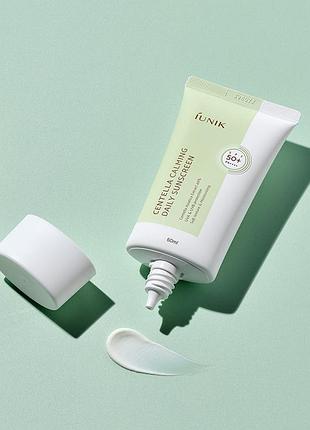 Iunik centella calming daily sunscreen spf 50+ pa++++ сонцезащитный крем с экстрактом центеллы